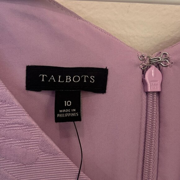NWT Talbots lavender floral Matelassé Bow Detail Shift Dress sz 10--SOLD OUT - Picture 6 of 15